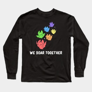 Gay Pride Flag Rainbow Cute Bat Lgbt Month Long Sleeve T-Shirt